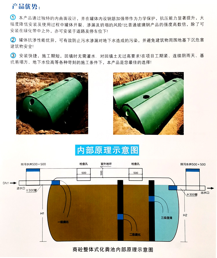 商州玻璃钢化粪池
